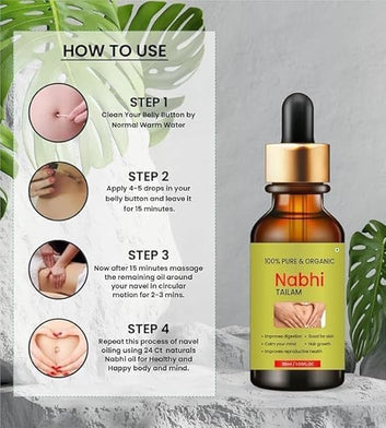 🌿 Nabhi Therapy Oil – Pack of 2 (Buy 1 Get 1 Free)